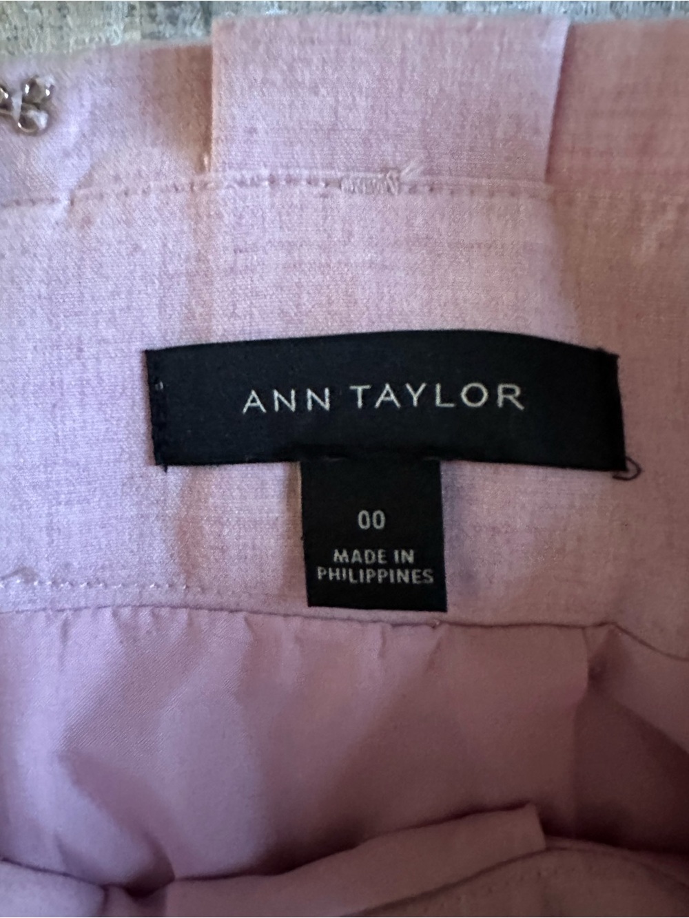 Ann Taylor Blush Pink Tie Waist Pencil Skirt Size 00 Belted Midi Career - Picture 8 of 12